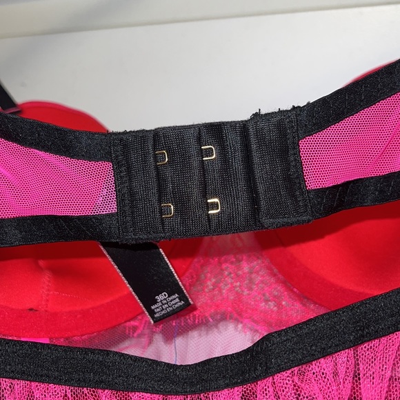Victoria’s Secret Pink and Black Babydoll Lingerie Size 36D - Picture 9 of 11